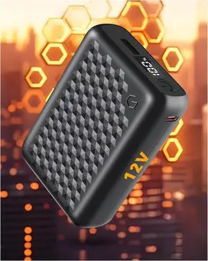Wulcea 12v 18400mAh Power Bank High Capacity Type-C InputUSB Type-C DC Output Fast Charge for Graphene Heated Jacket Heated Vest Long Lasting Portable Charger Digital Display for Genovega VERGOO