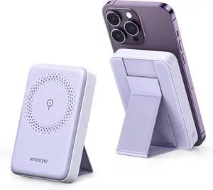 Magnetic Portable Charger, 10000mAh Magnetic Power Bankwith Foldable Stand, Battery Pack USB-C 20W Fast Charging, for iPhone 16/15 Series, AirPods, and More