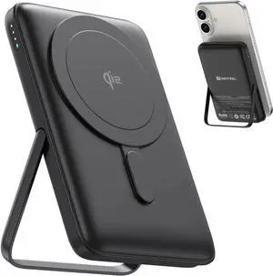 Mayfeel Magnetic Portable Charger, Qi2 Certified 15W Wireless Ultra-Fast Power Bank with 30W Wired Power, a 10,000mAh Battery Pack with a U-Shaped Stand, Compatible with iPhone 16/15/13/12 Series.