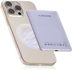 5000mAh Magnetic Battery Pack - Qi2 Certified 15W Magnetic Portable Charger for iPhone 16 Pro Max/16 Pro/16/15/14/13/12 20W PD Wired Wireless Fast Charging Ultra Slim Metal Battery Pack
