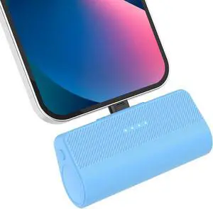 Portable Charger for iPhone,5000mAh Ultra-Compact Fast Power Bank Compatible with iPhone 6/7/8/SE/11/XR/12/12 Pro Max/13/13 Pro Max/14/14 Pro Max/14 Plus/iPad SeriesBlue