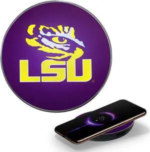 LSU Wireless Charger with Illuminated Tigers Logo & Built-in Power Bank for Wired and Wireless Charging. 100% Portable Wireless Phone Charger with. NCAA Gifts, College Graduation