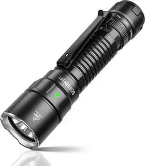 Sofirn SK1 Tactical Flashlight Rechargeable, 1571 FT Long Throw Flashlight with IP68 Waterproof, Rotary Switch Adjusts Tactical, Lockout and Duty Modes, EDC Handheld Flashlight for Emergencies Rescue