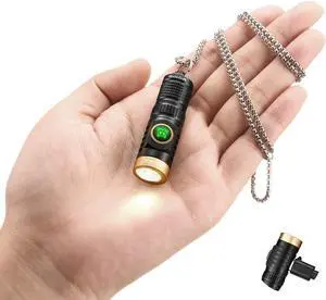 Yemao Rechargeable Keychain Flashlight,600 High Lumens EDC Pocket Flashlights, Mini Flashlight with 6 Modes for Home Daily Use,Outdoor Emergency,Perfect Pocket Gift for Friends and Family (Mini)