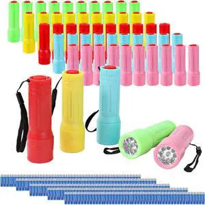 50 Pack 9-LED Mini Flashlight Bulk, Small Multicolor Flashlights for Kids with Lanyard, Batteries Included, for Hurricane Supplies Party Favors, Christmas Gifts Stocking Stuffer Boys Girls 50 Pack 9-LED Mini Flashlight Bulk, Small Multicolor Flashlights for Kids with Lanyard, Batteries Included, for Hurricane Supplies Party Favors, Christmas Gifts Stocking Stuffer Boys Girls