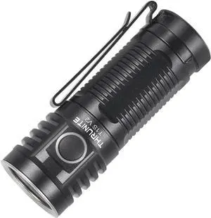 ThruNite T1S V2 Magnetic Tailcap Mini Flashlights, USB C Rechargeable Flashlight with SST40 LED, 1212 Lumen, 184 Meters Throw EDC Flashlight - Black CW