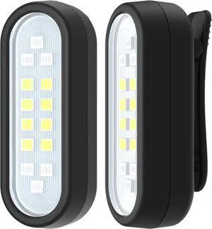 Running Light, 2 Pack Clip on Flashlight for Runners Rechargeable Safety Lights for Walking at Night Hands Free Emergency LED Flashlight Work Light Warning Flashing Camping Hiking Walking Dog