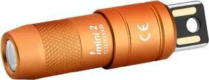 OLIGHT IMINI 2 EDC Rechargeable Keychain Flashlight, 50 Lumens Compact and Portable Mini LED Keyring Lights with Built-in Battery Ideal for Everyday Carry and Emergencies (Orange)