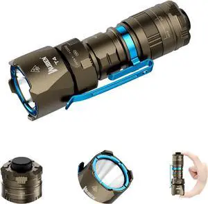 WUBEN T4 Tactical Flashlight Rechargeable, EDC Flashlight 850 High Lumen, 1315ft Long Throw Flash Light, IP68 Waterproof Camping Flashlight for Home, Inspection, Emergency, Work