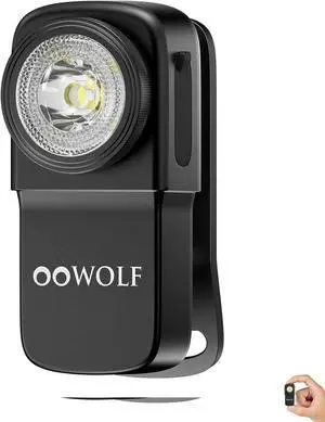 OOWOLF Magnetic Flashlight Rechargeable with Clip-on, Mini EDC Flashlight with Flood, Red Light and Flashing Light Mode, Waterproof Pocket Light for Hiking, Working and Daily Use, Camping Emergency