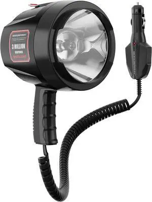 GOODSMANN Spotlight Corded Spot Lights for Boats 1200 Lumen Halogen 12V DC Handheld Spotlight 9924-0011-15