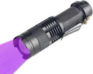 WINDFIRE Mini Zoomable 3 Modes UV Blood Tracking Flashlights for Hunting Ultraviolet LED Blacklight Flashlight Pocket Torch for Money Detector, Cat-Dog-Pet Urine Detector (Battery not Included)