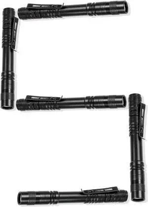 LED Pen Light Flashlight, Waterproof Mini Flashlights Pocket Flashlight with Clip, Bright Small Flashlights for for Inspection, Work, Emergency, Battery Not Included (5 Pack)