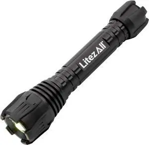 LitezAll Nearly Invincible Tactical Flashlight, 300 Lumen Compact LED Flashlight for EDC, Work, and Emergency Use  Rugged, Impact Resistant Design for Professional or Recreational Use