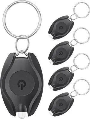 Uniclife 10 Pack LED Keychain Flashlight Mini LED Keychain Light 14 Lumen Portable Ultra Bright Battery Powered Key Ring Torch for Outdoor Camping Party Hiking and Emergency Lighting