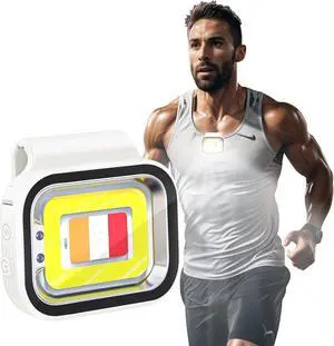 Running Light for Runners, Night Walking Light for Night Safety Walking, 500lumen Brightness,800mAh Battery Running Gear (White)