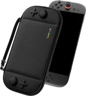 tomtoc Slim Carrying Case for Nintendo Switch 2 Model 2025, Odorless Felt Protective Hard Shell with 12 Game Card Slots, Portable Travel Storage Case with Original Patent and Military Grade Protection