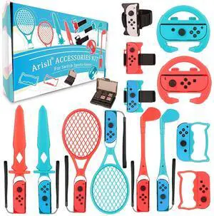 Switch Sports Accessories - Arisll 14 in 1 Switch Sports Accessories Kit for Nintendo Switch Sports,Family Accessories Bundle Kit Compatible with Switch/Switch OLED Sports Games