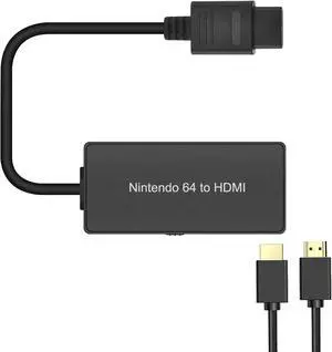 N64 to HDMI Converter Converts N64 Game Console Video Signal to HDMI Signal Easily Connect The Game Console to HDTV Adapter/ConverterSupport N64SNESSFCNGC