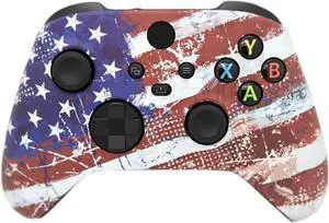Hand Crafted Custom Controller Compatible with Xbox Series X/S & Xbox One (U.S Flag)