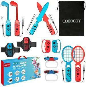 Switch Sports Accessories - CODOGOY 12 in 1 Switch Sports Accessories Bundle for Nintendo Switch Sports,Family Accessories Kit Compatible with Switch/Switch OLED Sports Games