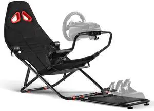 RACGTING Racing Simulator Cockpit for G920 G29 G923, Foldable Racing Simulator for Thrustmaster T248X T248 T300 T150 458 TX Xbox PS5 PS4 PC (Black)