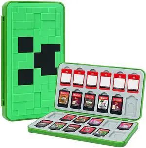 TIKOdirect Game Card Case for Nintendo Switch 2 / Switch / SD Cards, Storage 24 Switch Game Cards Portable Holder Pretty Cute Hard Shell with Magenic Closure, Green