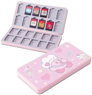 PERFECTSIGHT Cute Game Card Case for Nintendo Switch/ Switch Lite/ OLED, 24 Game Holder Cartridge Case for Game Cards and 24 SD Cards, Kawaii Portable Compact Storage Box