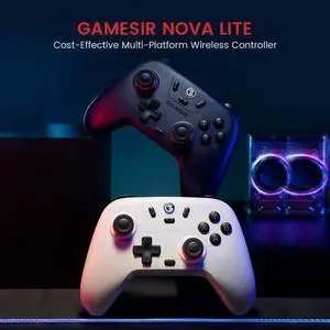 GameSir Nova Lite Wireless Controller  2.4G & Bluetooth Gamepad for Windows PC, iPhone, Android, Switch & Steam Deck  Hall Effect Triggers, Turbo Function, Rumble Vibration (Golden Yellow)