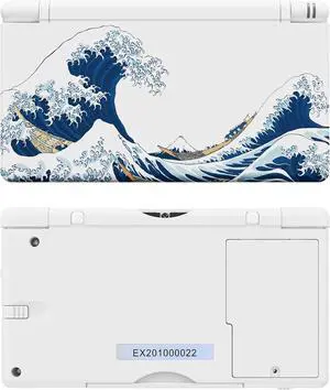 eXtremeRate The Great Wave Replacement Full Housing Shell for Nintendo DS Lite, Custom Handheld Console Case Cover with Buttons, Screen Lens for Nintendo DS Lite NDSL - Console NOT Included