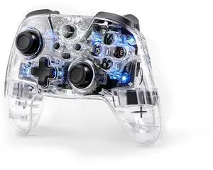 TPARTS Wireless Game Controller for Tesla Model 3/Y/S/X, Multi-Device Crystal Clear Controller with 7-Colors LED Mode Special Programmed and Design For Tesla/Switch/STEAM Deck/PC(1 pc)