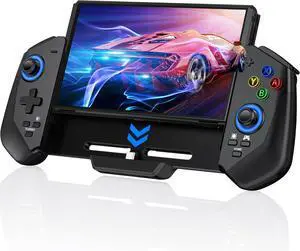 KICKDOT Switch Controllers with Hall Joystick for Nintendo Switch/OLED, Switch Pro Remote Controller Turbo/Dual Motor/4 Game Slot,Wired Joypad Replacement for Nintendo Switch Controller