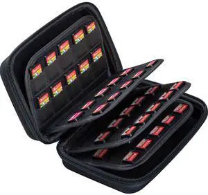ButterFox 80 Switch Game Case for Nintendo Switch, Switch Game Card Storage Holder or SD Memory Card Case (80 Black)