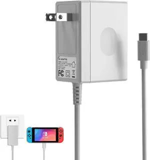 YCCSKY 45W Charger for Game Console N-intendo S-Witch, AC Adapter for N-intendo S-Witch - Fast Charger with 10FT USB C Cable 15V/3A Power Supply Supports TV Mode and Dock Station
