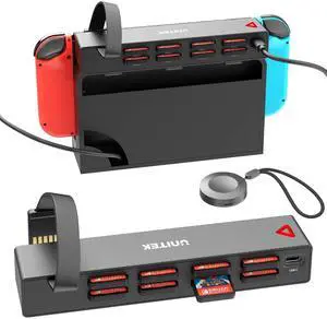 Unitek Switch Game Card Reader, Upgrade Version Multi Switch Game Switcher with Remote Control, 8 Cards Reading & Quick Switching Adapters for Nintendo Switch/Switch OLED(8 Games Switching) Unitek Switch Game Card Reader, Upgrade Version Multi Switch Game Switcher with Remote Control, 8 Cards Reading & Quick Switching Adapters for Nintendo Switch/Switch OLED(8 Games Switching)