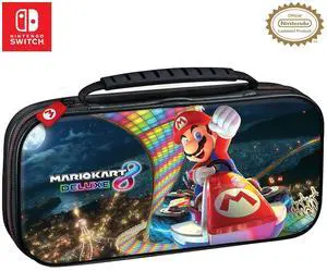 Game Traveler RDS - Officially Licensed Nintendo Switch OLED, Nintendo Switch, and Switch Lite Mario Kart Case - Adjustable Viewing Stand, Bonus Case & Deluxe Handle