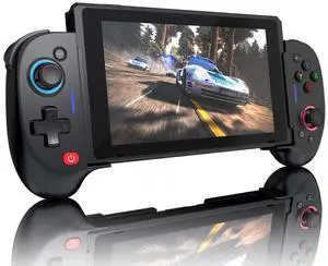 ShanWan Switch Controllers - One-Piece Joypad Replacement Switch OLED, Suitable for Handheld Mode, Adjustable Turbo and Dual Vibration, Ergonomic, 6-Axis Gyro, Compatible Programming Function