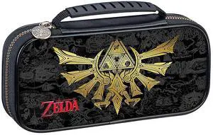 Game Traveler RDS  Licensed Zelda Case for Nintendo Switch OLED & Nintendo Switch - Adjustable Viewing Stand, Bonus Game Cases, & Deluxe Carry Handle