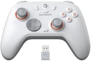 GameSir Nova 2 Lite Wireless PC Controller with Hall Effect Joysticks & Triggers, 2.4G & Wired 1000Hz Polling Rate, Remappable Buttons - Compatible with PC/Switch/Steam/Android (White)