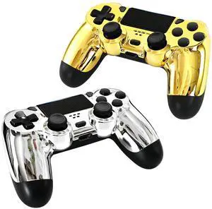 Choopp 2 Pack Wireless Controller Compatible with PS4 (Gold Plating & Silver Plating)