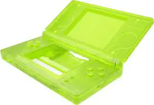 eXtremeRate Clear Lime Green Replacement Full Housing Shell for Nintendo DS Lite, Custom Handheld Console Case Cover with Buttons, Screen Lens for Nintendo DS Lite NDSL - Console NOT Included