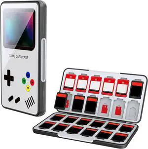 HEIYING Switch Game Card Case for Switch 2 /OLED / Lite,Custom Pattern Game Cards Holder with 24 Games Card Slots and 24 Micro SD Cards Slots for Easy to Carry
