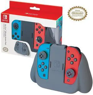 RDS Industries Nintendo Switch Joy-Con Action Pack - Includes Silicone Action Grip and Analog Stick Thumb Grips for Enhanced Comfort and Grip During Game Play - Nintendo Switch