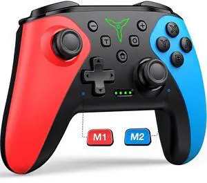 Wireless Switch Controller for Nintendo Switch/Lite/OLED Controller, Switch Controller with a Mouse Touch Feeling on Back Buttons, Extra Switch Pro Controller with Wake-up,Programmable, Turbo Function