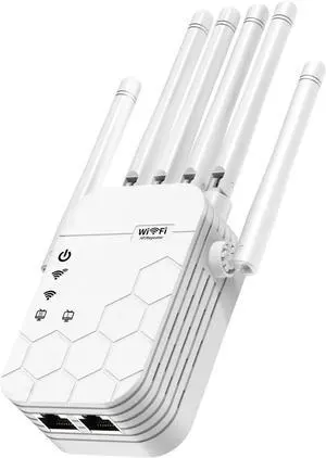 WiFi Extender Signal Booster for Home, AC1900Mbps Dual Band, Covers up to 12880 sq.ft & 105 Devices, New 6X Faster Wireless WiFi Repeater with Ethernet Port, WiFi Booster Compatible with All Routers