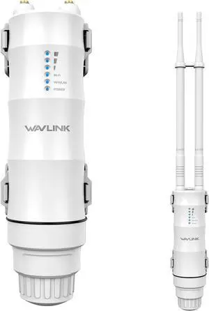 WAVLINK AC1200 Outdoor Long Range Wi-Fi Extender,Dual Band Outdoor Access Point with Active/Passive PoE,WAN/LAN Port,IP67 Waterproof,Supports AP/Router/Repeater Mode,2x7dBi High-Gain Antennas