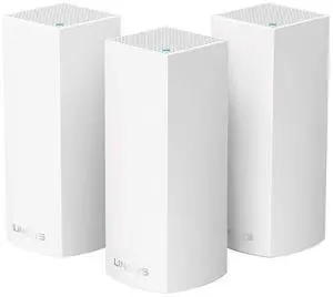 Linksys Velop Mesh Home WiFi System, 6,000 Sq. ft Coverage, 60+ Devices, Speeds up to (AC2200) 2.2Gbps - WHW0303
