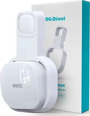 DG-Direct Wall Mount Holder for eero 6 and eero 6+ Router Mesh Wi-Fi System, No Messy Wires, The Outlet Wall Mount Holder for eero 6 Plus, Stand Bracket for eero 6 Extender Space Saving 1 Pcs