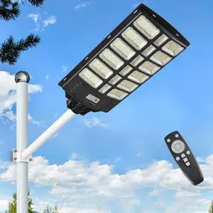 16000W Solar Street Lights Outdoor, 100000 Lumens Dusk to Dawn Motion Sensor Security Flood Light with Remote Control, Wireless, Waterproof, Perfect for Garden,Yard, Street, Parking lot