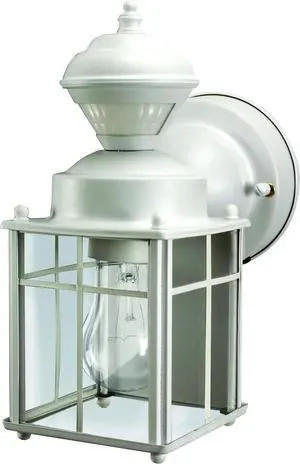 Heath Zenith Heathco HZ-4132-MW White Bayside Mission Style Motion Activated Lantern, Bulb Not Included
